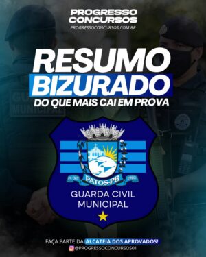 Resumo bizurado do que mais cai em prova GCM de PATOS-PB
