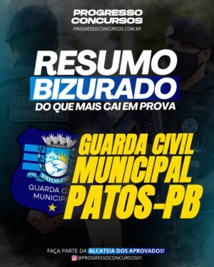 Resumo bizurado do que mais cai em prova GCM de PATOS-PB