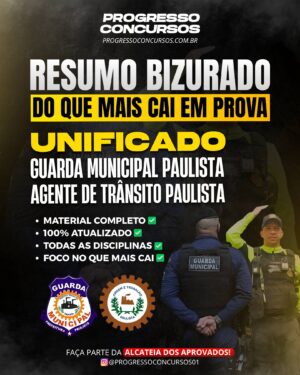 RESUMO BIZURADO DO QUE MAIS CAI EM PROVA "UNIFICADO" GCM E AGENTE DE TRÂNSITO DE PAULISTA-PE